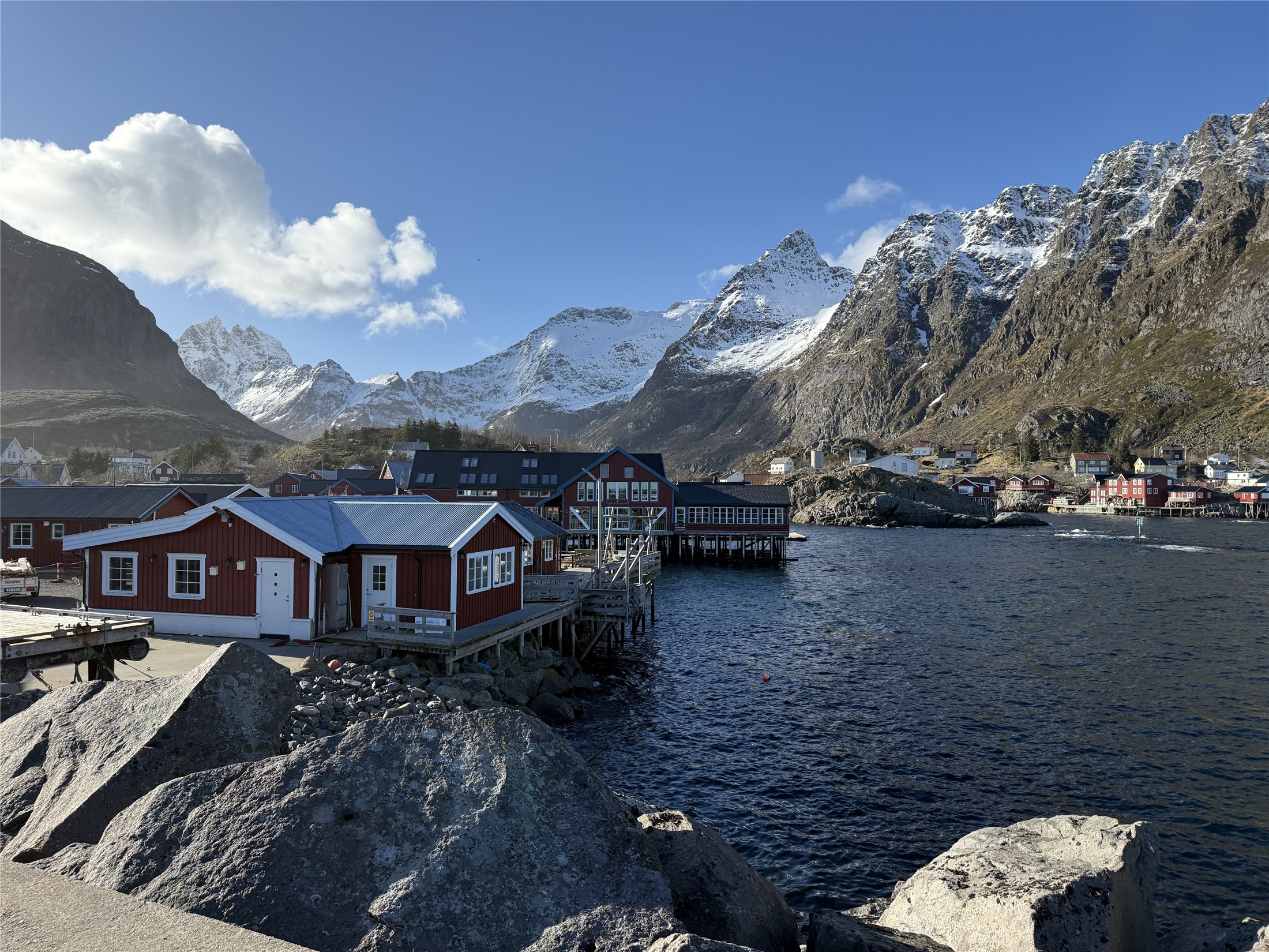 Waterfront houses in Å, Lofoten