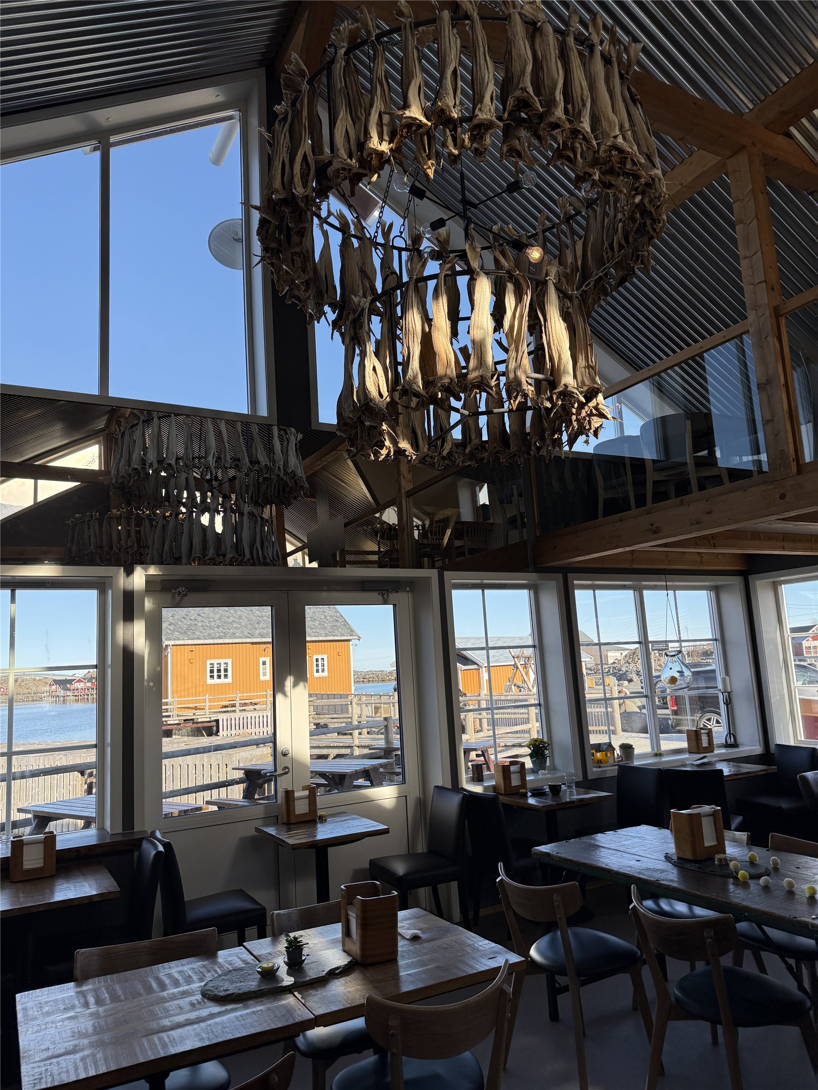 Dining room at Anita's in Lofoten