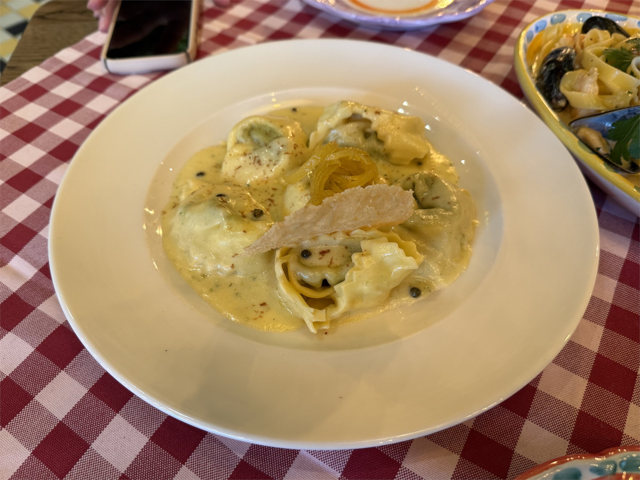 Creamy pasta at Mamma Pizza Vika