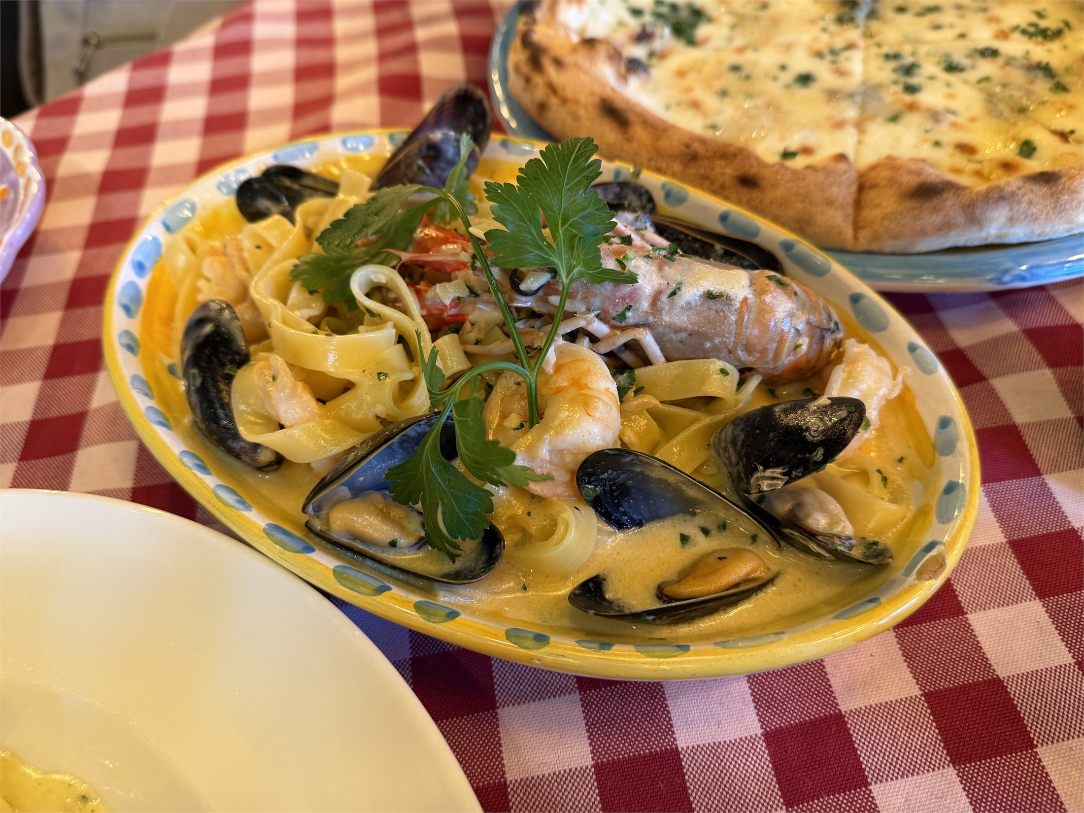 Seafood pasta at Mamma Pizza Vika