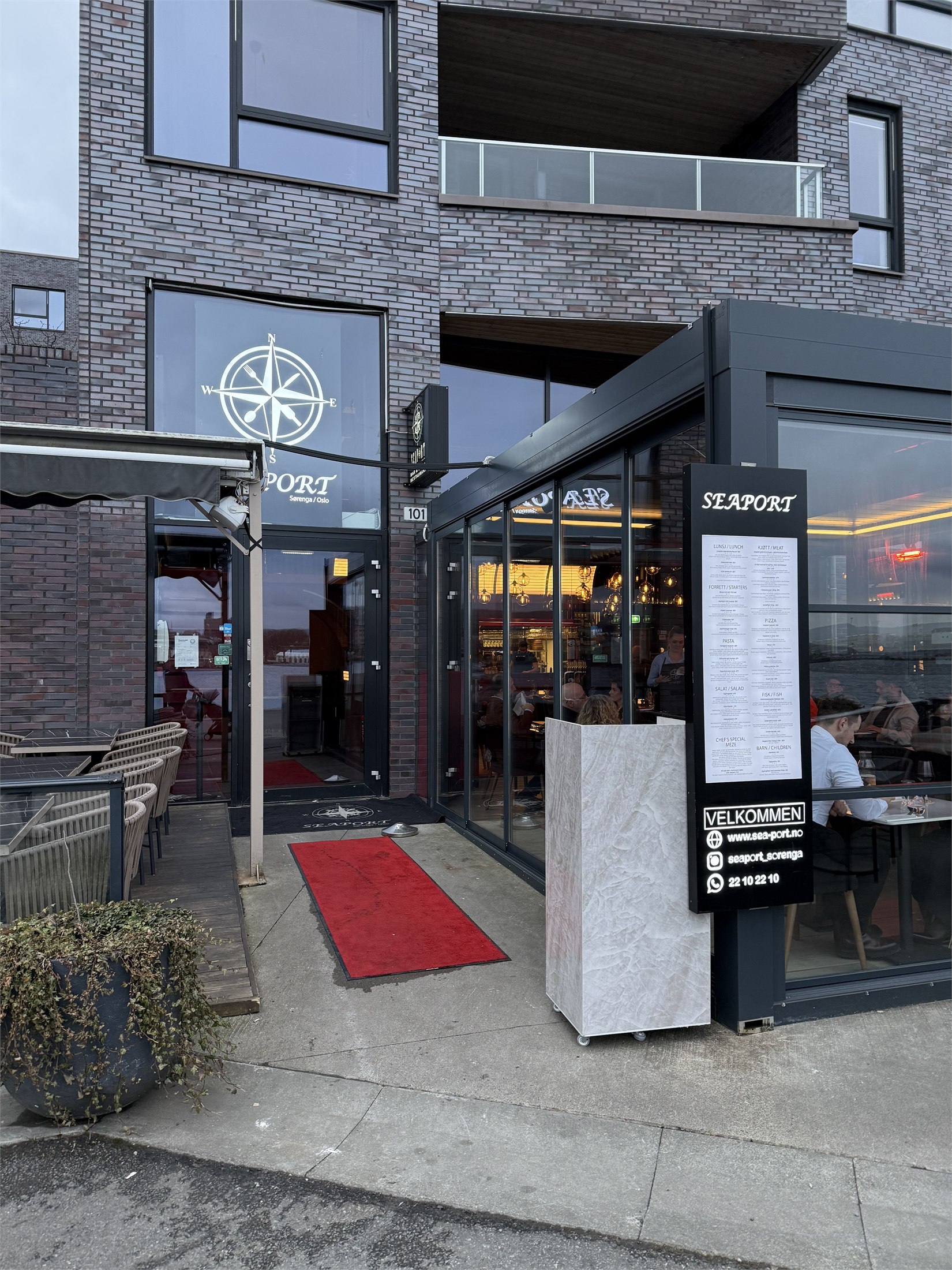 Exterior of Seaport Restaurant in Oslo
