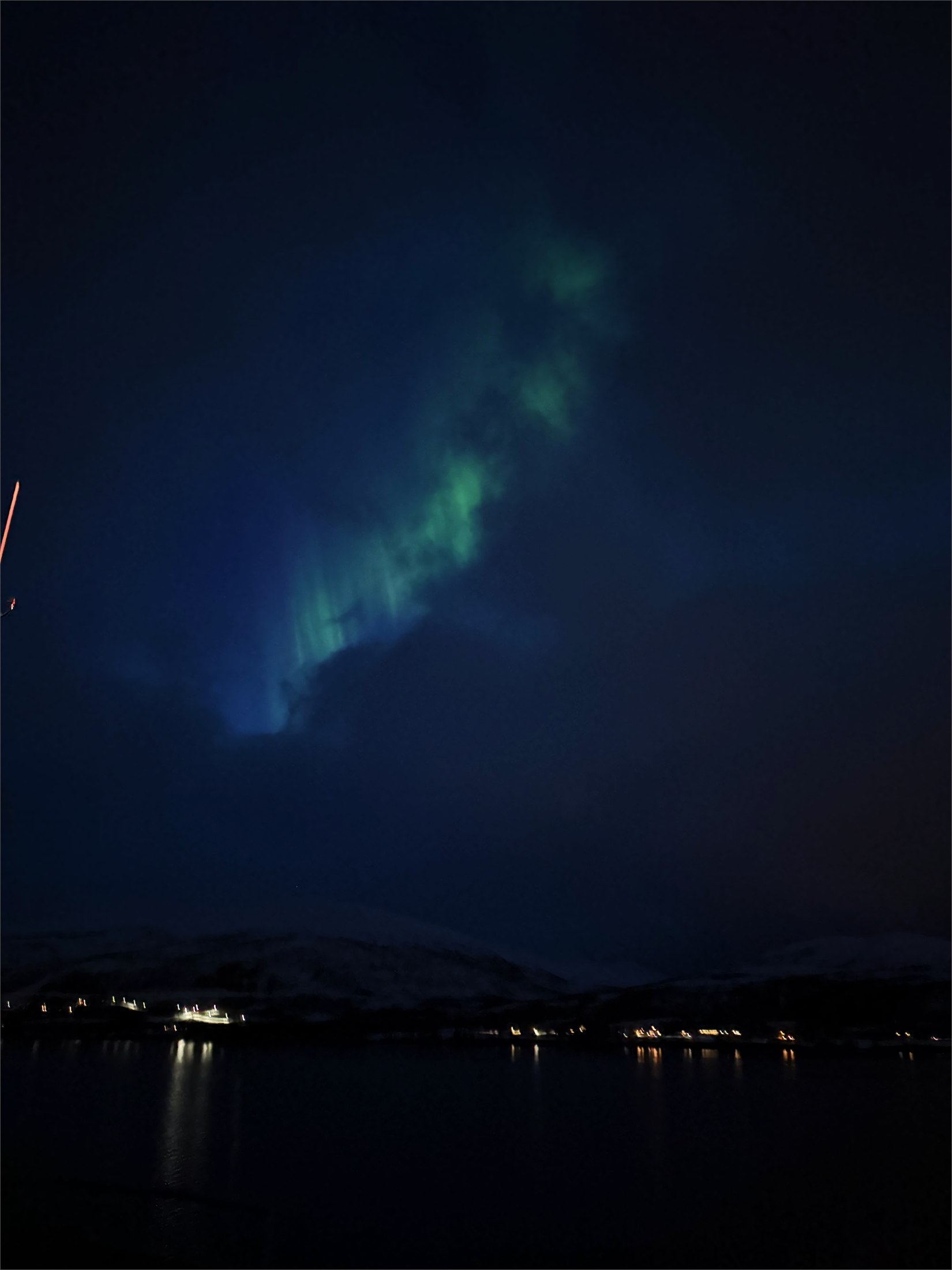 Northern lights seen from the Aurora dinner cruise