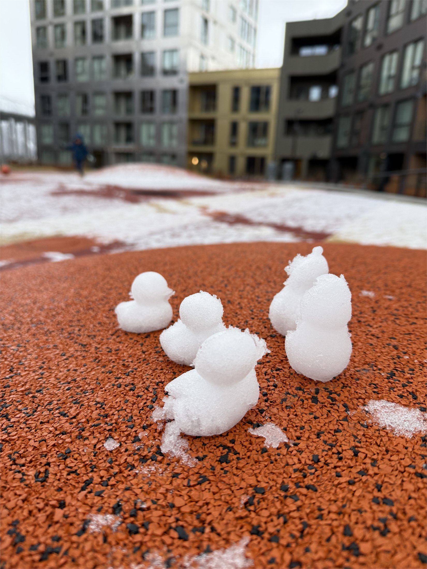 Snow ducks made during a slow day in Tromsø
